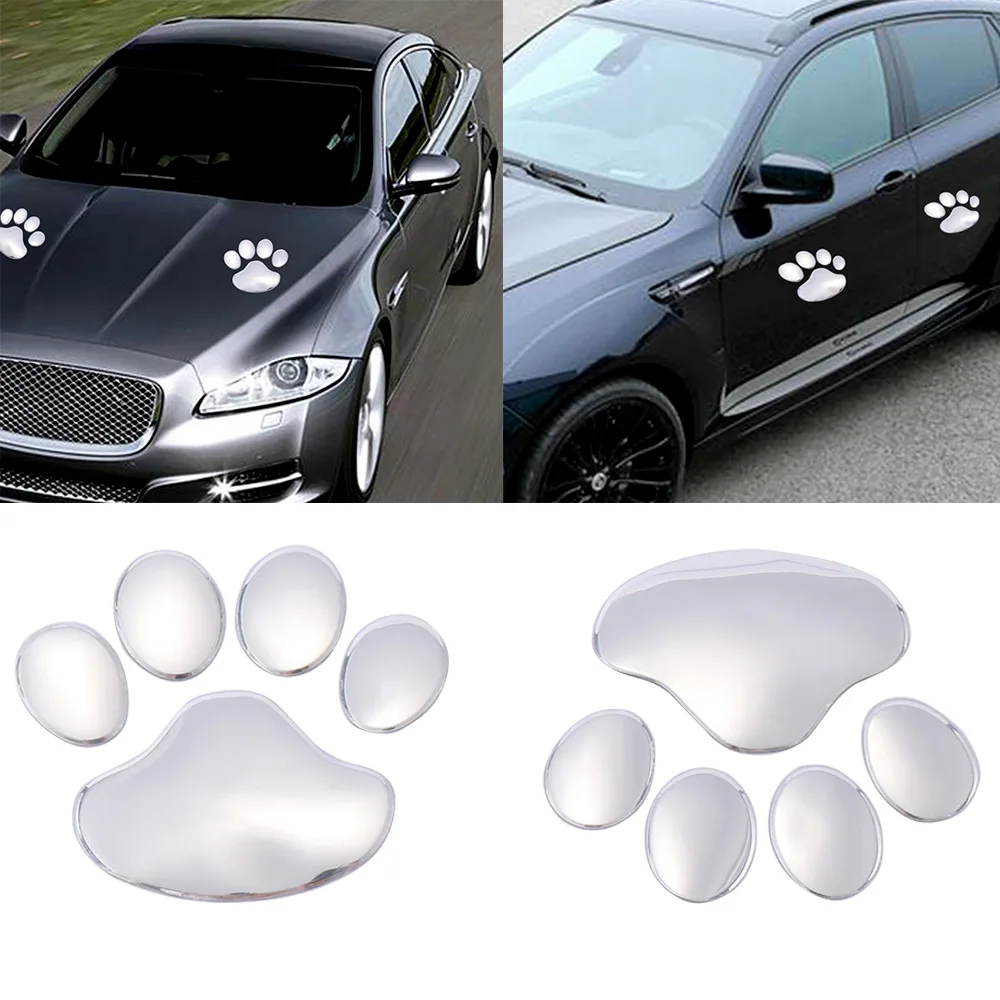 Автомобильная наклейка классный дизайн лапа 3D Животные собака кот медведь нога