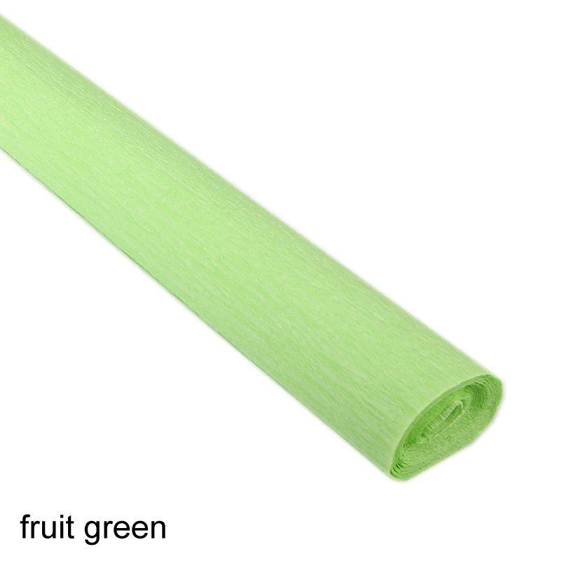 fruit green 250x50 см хрустящая гирлянда, вечерние украшения, 21 цвет, декоративное оригами, скрапбукинг, подарки, крепированная бумага для детского сада - Цвет: fruit green