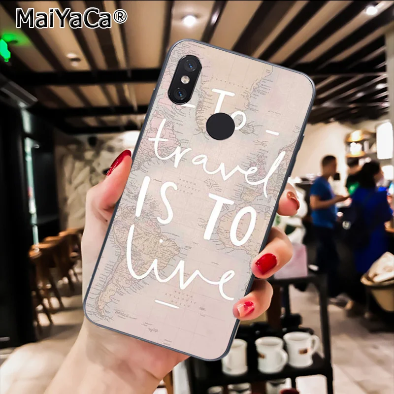 A13 MaiYaCa карта мира путешествия просто Go мягкий чехол для телефона Xiaomi Redmi4X 6A S2 Go Redmi 5 5Plus Note4 Note5 7 Note6Pro - Цвет: A13