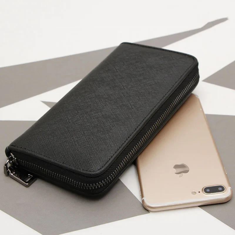 

Новинка 2021, Мужской Длинный кошелек из натуральной кожи, женский клатч из воловьей кожи, кошелек на молнии.