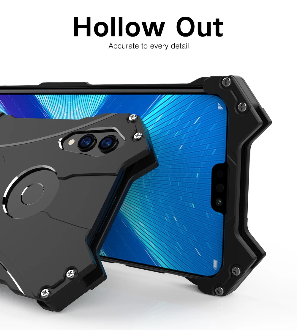 R-JUST Роскошный Алюминиевый металлический чехол для huawei Honor 8X задняя крышка Marvel Бэтмен Твердый защитный чехол для huawei Honor 8X чехол
