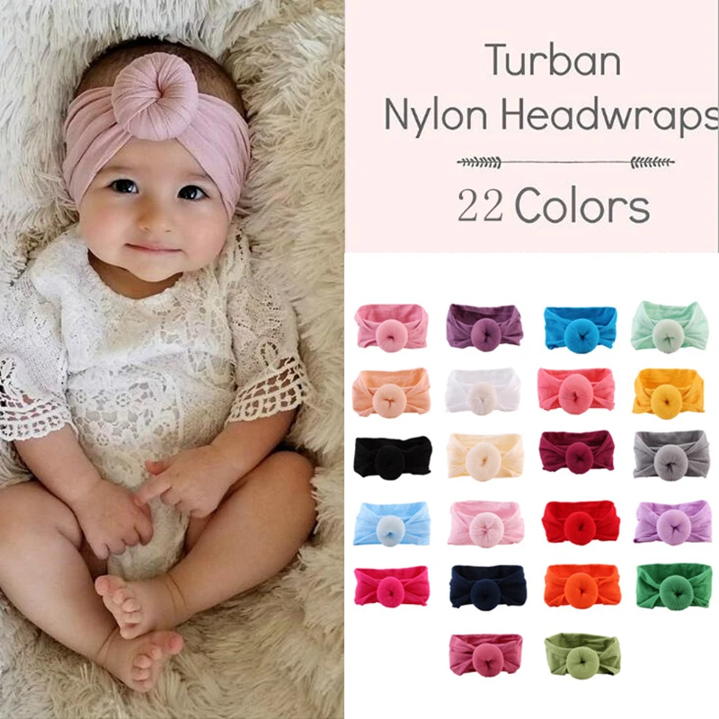 Baby Headband Newborn Girl Headbands Infant Turban Toddler Hair Accessories Nylon Cotton Headwrap Hair Band Cute Kawaii Soft