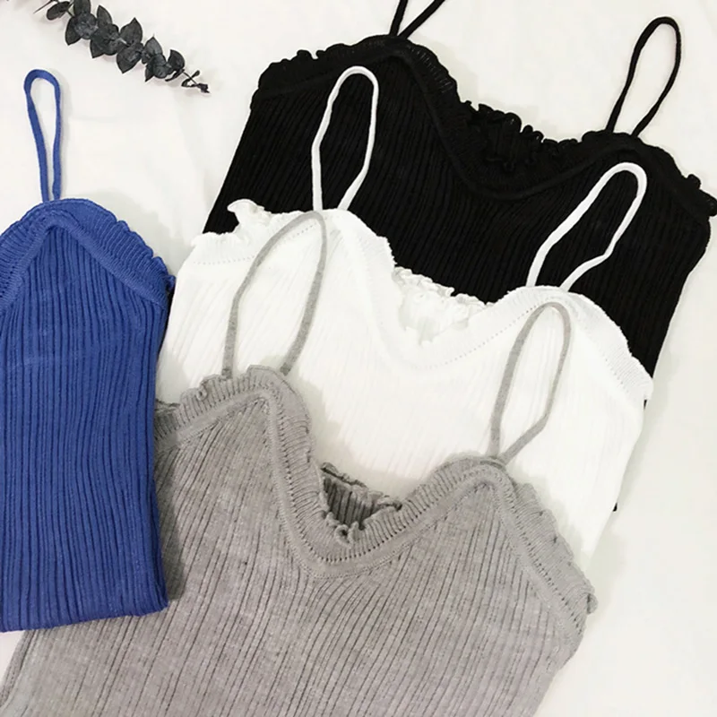 Женский укороченный топ с v-образным вырезом без рукавов эластичный пляжный |