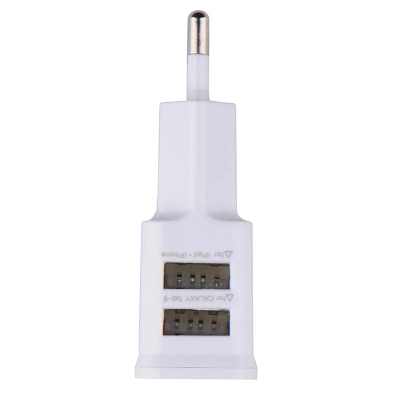 Двойное зарядное устройство USB, 5 В, 1 А, штепсельная вилка европейского стандарта, универсальное зарядное устройство для мобильного телефона, настенное зарядное устройство переменного тока, Международная штепсельная вилка, адаптер для IPhone Samsun