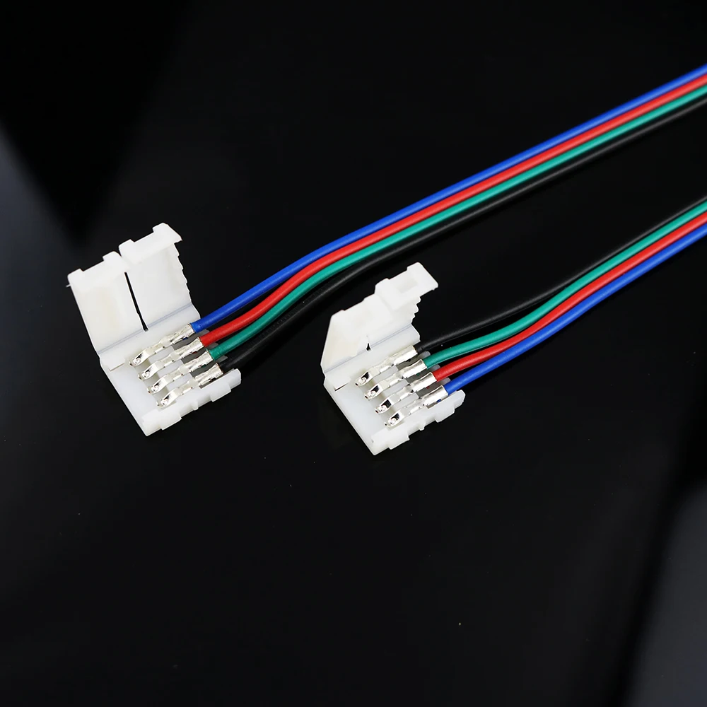 10 шт./лот два разъема RGB переходник для провода мм 4 контакта SMD 5050 rgb цвет не