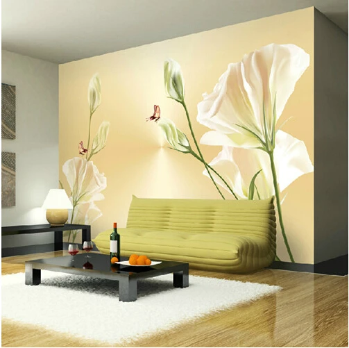 TV backdrop wallpaper simple self-adhesive stickers 3D stereoscopic large video wall paintings and elegant bedroom nonwoven | Дом и сад