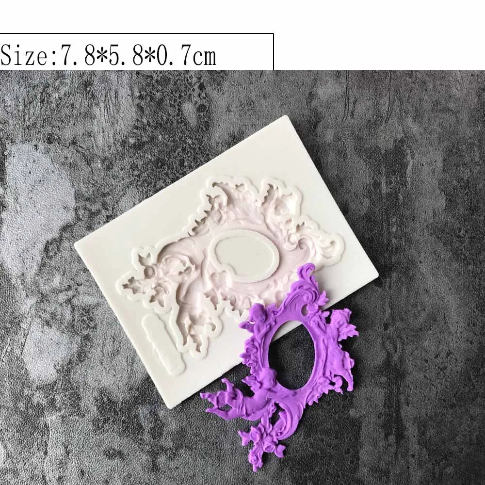 1 шт. ретро-рамка ангела силиконовая форма для помадки инструменты украшения