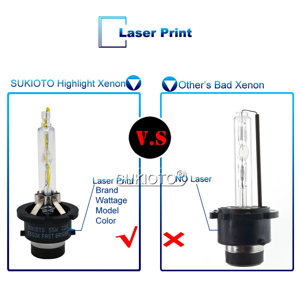 SUKIOTO 2 шт. ксеноновые D2S D4S 55 Вт 5500 к D2R D4R ксеноновые hid лампы проектор Объектив обновление яркий металлический кронштейн лампы для автомобильных фар