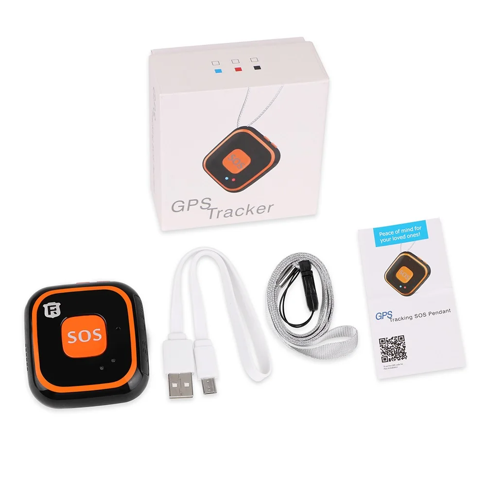 Black with box Мини gps трекер Детский gps локатор персональный в режиме реального времени трекер RF-V28 Wi-Fi gps LBS A gps двухсторонние звонки SOS Осенняя сигнализация - Цвет: Black with box