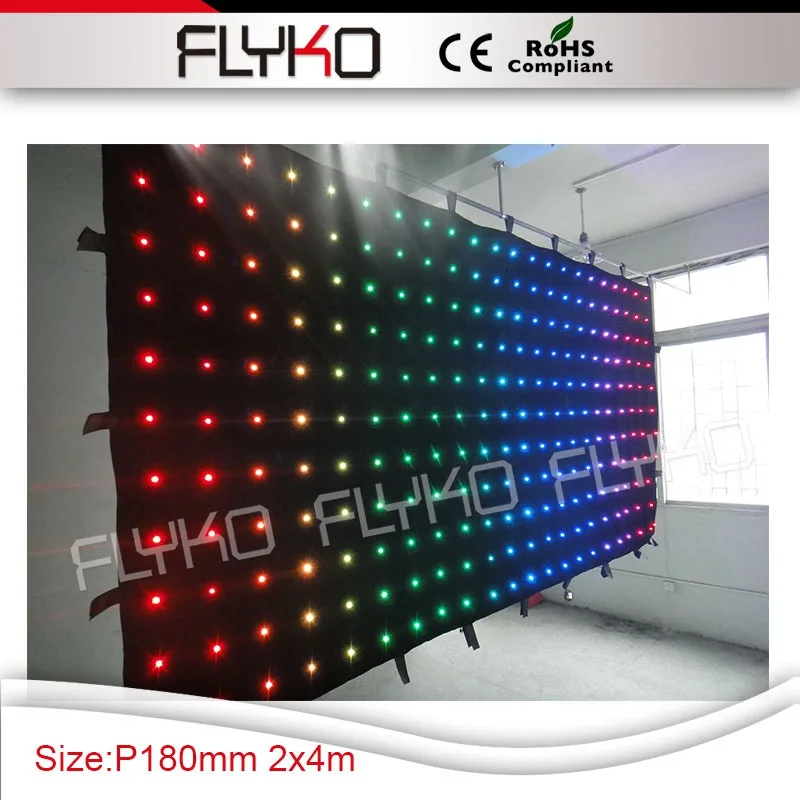led vision cloth dj stage effect P18cm 7ft high by 14ft width full color lamps wedding equipment for tv show | Лампы и освещение