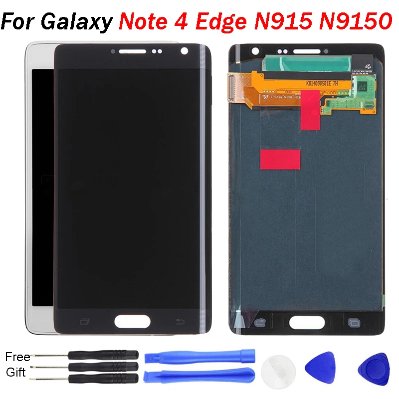 Для samsung Galaxy Note 4 Edge ЖК дисплей 5 6 ''N9150 N915F N915 серый белый экран протестированный