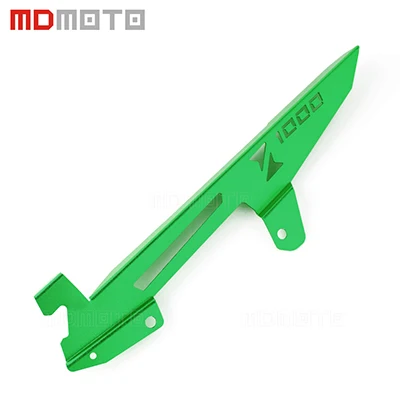 green Мотоцикл с ЧПУ алюминиевая цепь Защитная крышка украшения для Kawasaki Z1000 2010- Z1000SX Ninja 1000 2011 - Цвет: green