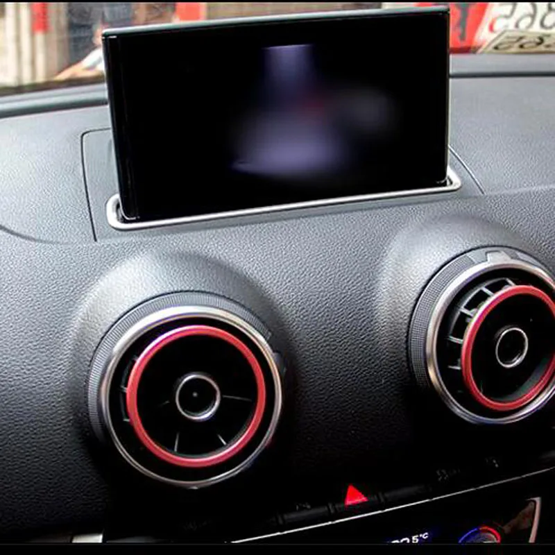 

Brand New For Audi A3 2012-2018 High Quality Stainless Steel Car Navigation Decoration Box Cover Trim Car Styling Accessories