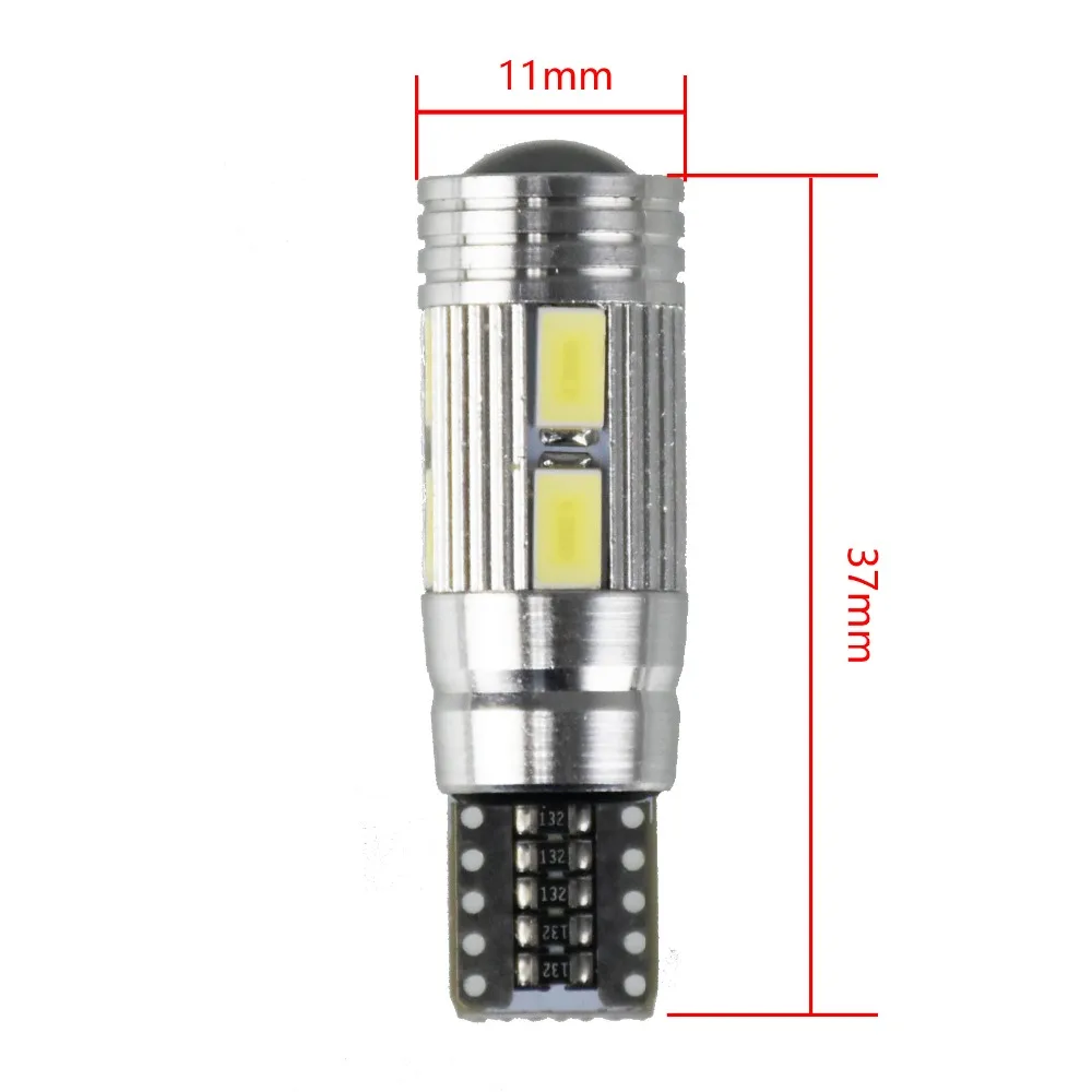 10PCS High Quality T10 10 SMD 5630 LED CANBUS Auto Wedge Lamp 192 194 168 W5W 10SMD 5730 Car Parking for Fiat 500 500L | Автомобили и