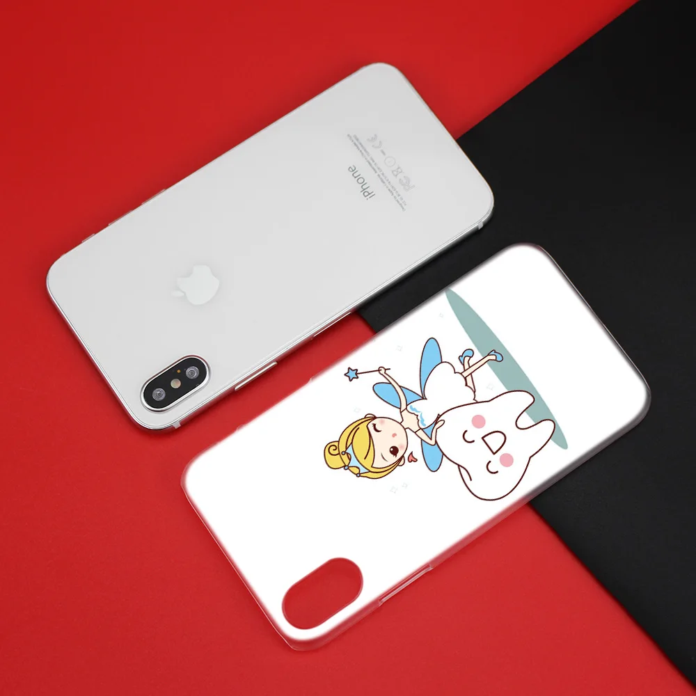 Милый мудрый зубы стоматолога зуб LoveClear чехол Прозрачный Жесткий ПК для iPhone XS Max XR 7 8 6 6s Plus X 5 5S SE 5C 4 4S