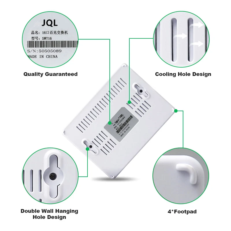Ethernet 16 Порты сетевой коммутатор Fast LAN RJ45 Smart Vlan 10/100 Мбит/с концентратор для