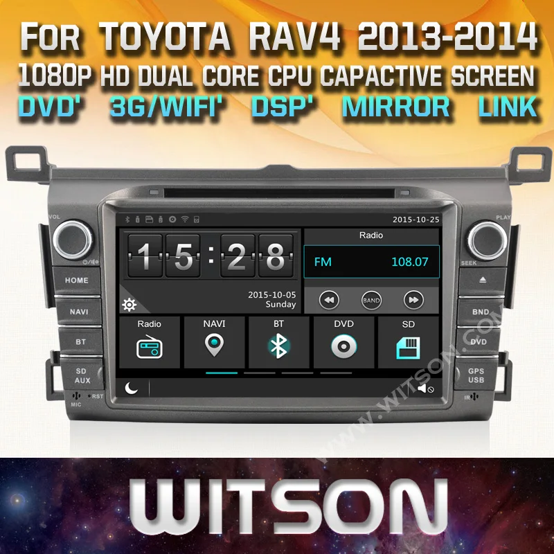 Автомобильный DVD GPS WITSON для TOYOTA RAV4 2013 2014 новая технология экран в плену 1080P DSP Wi Fi 3G