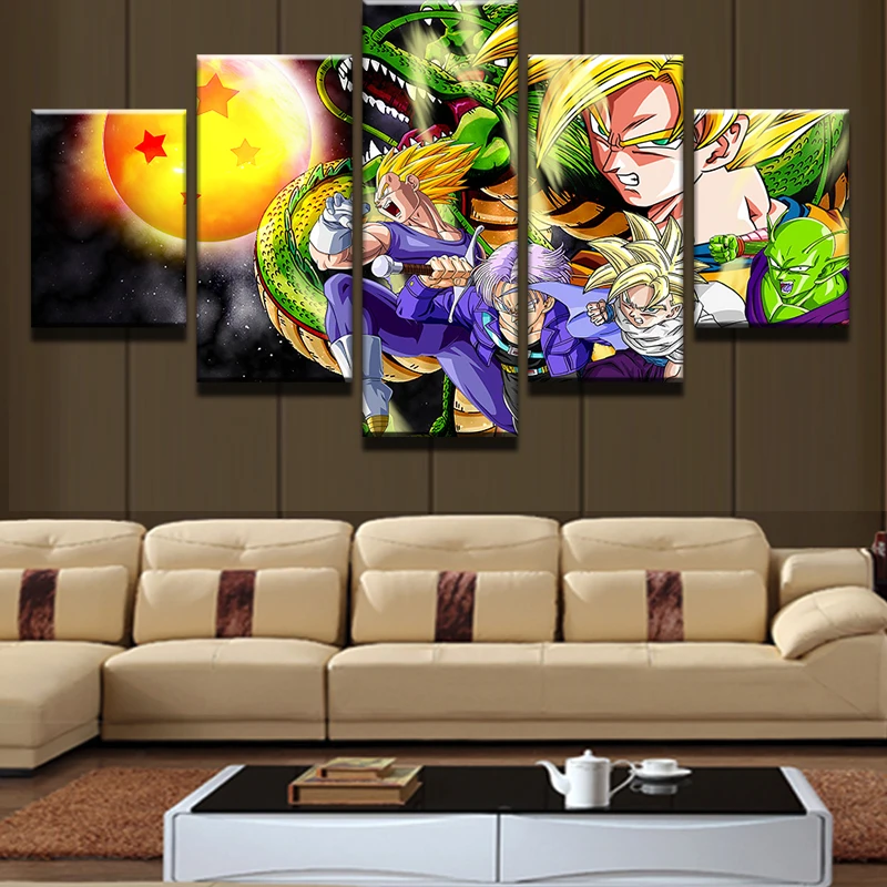 5 шт./компл. мультфильм ГОКу Dragon Ball персонажи плакат Современный домашний