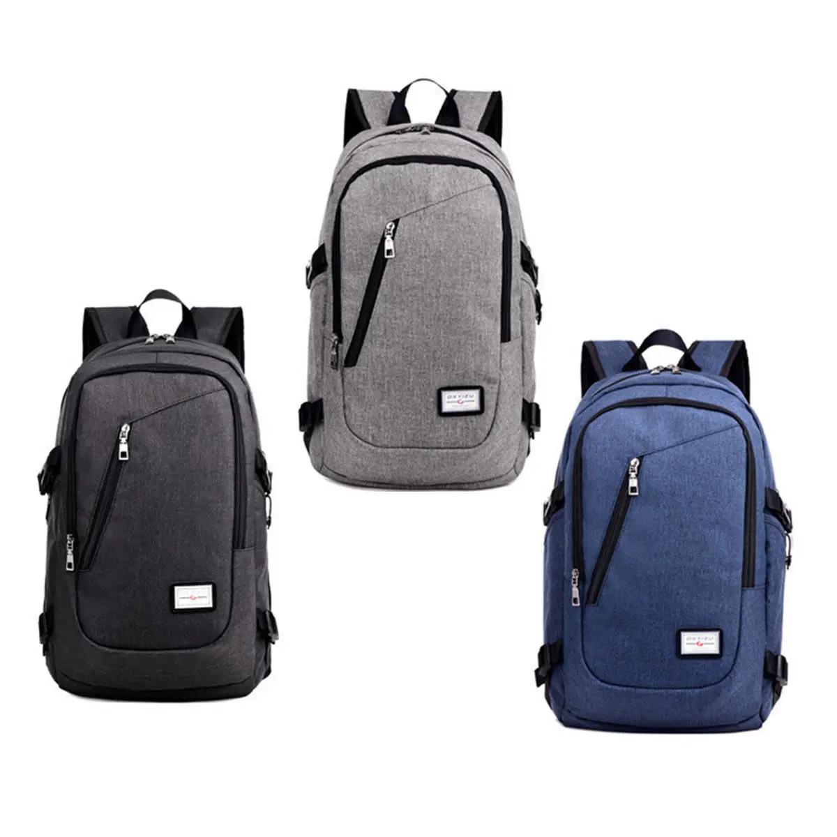 Противоугонная Мужская USB с зарядным портом рюкзак для ноутбука дорожная