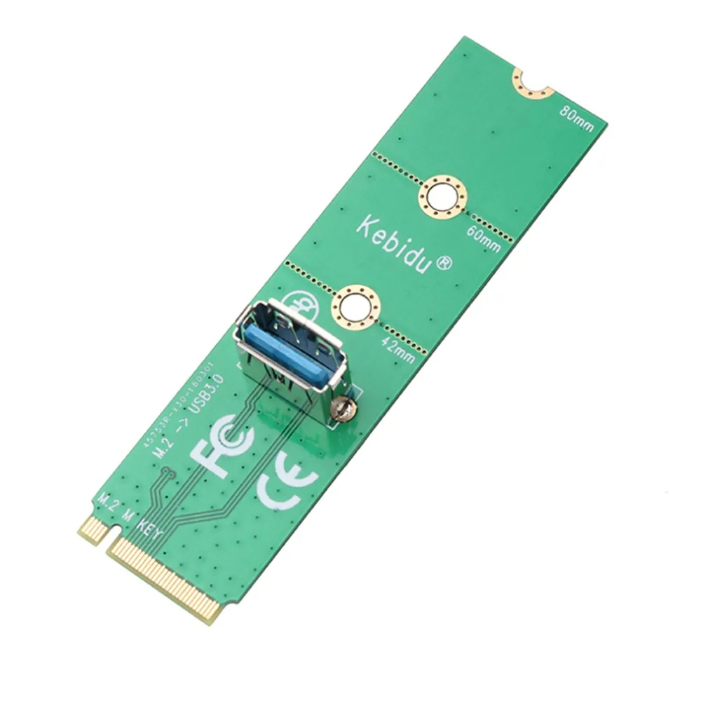Kebidu новейшая зеленая карта M.2 на USB 3 0 для PCIe PCI E Райзер карты машины майнинга
