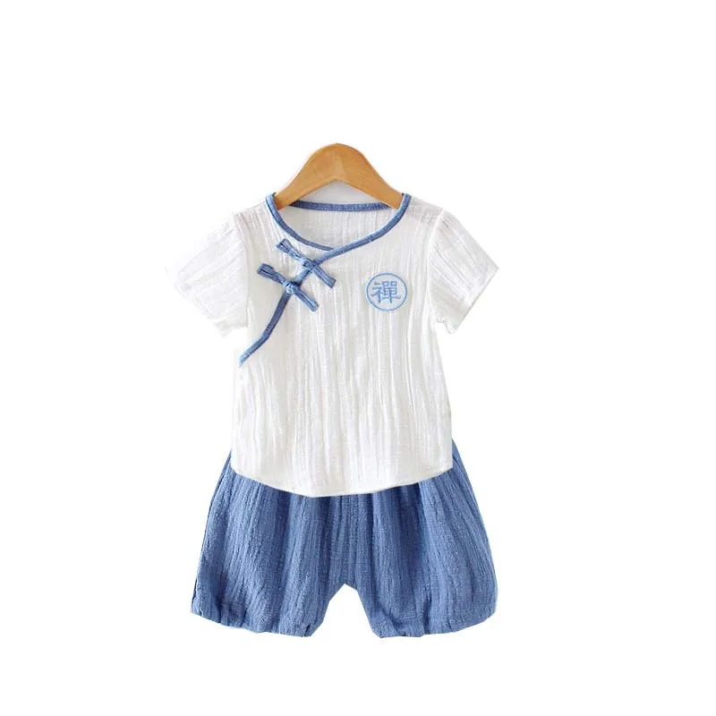 Одежда для маленьких мальчиков 1-5 лет; Новинка г.; летняя одежда для мальчиков; повседневные модные комплекты одежды для мальчиков - Цвет: chan