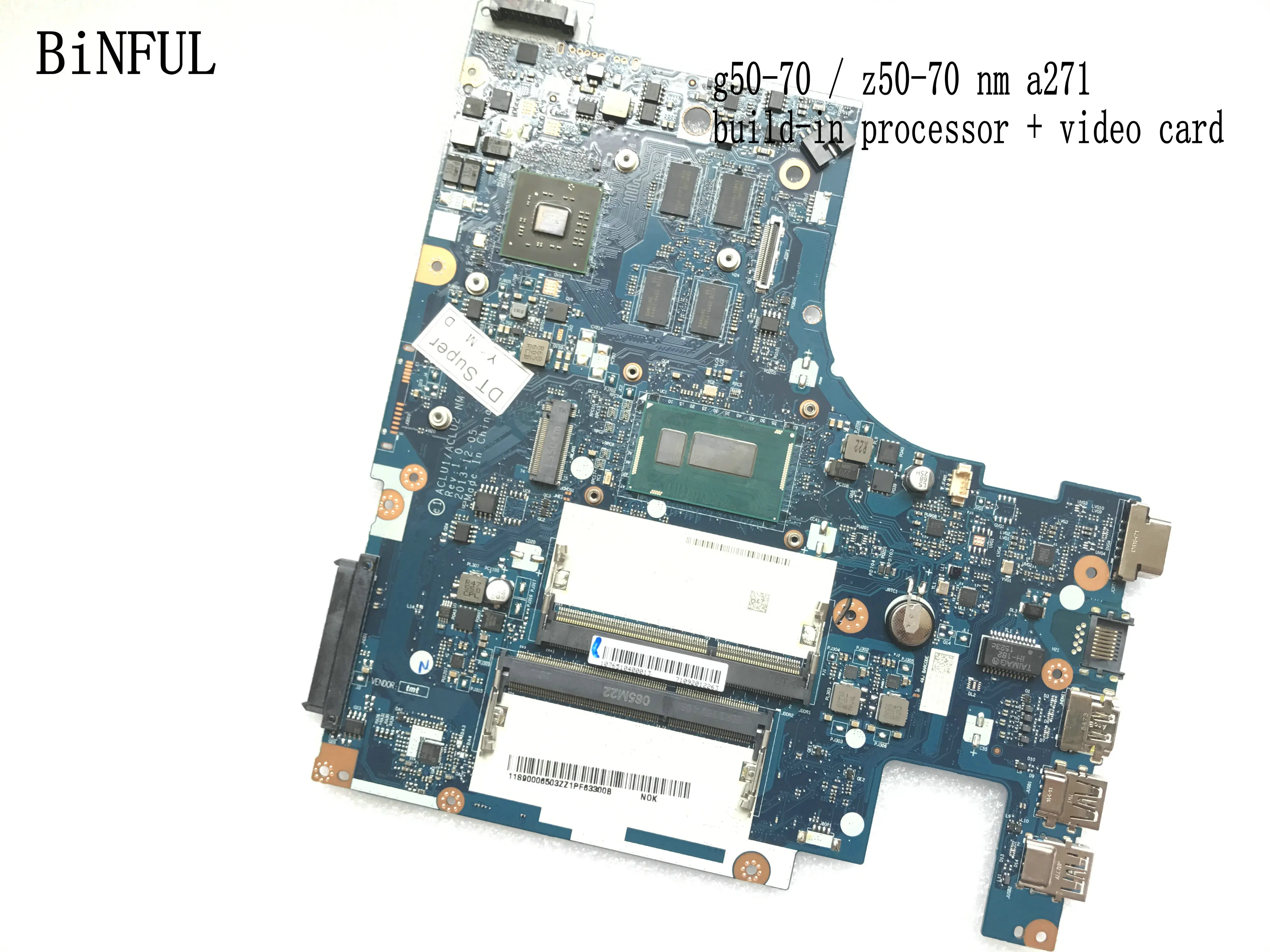 Доступная материнская плата ACLU1 / ACLU2 для ноутбука LENOVO NM-A271 CPU3558U /2957U R5 M330 |