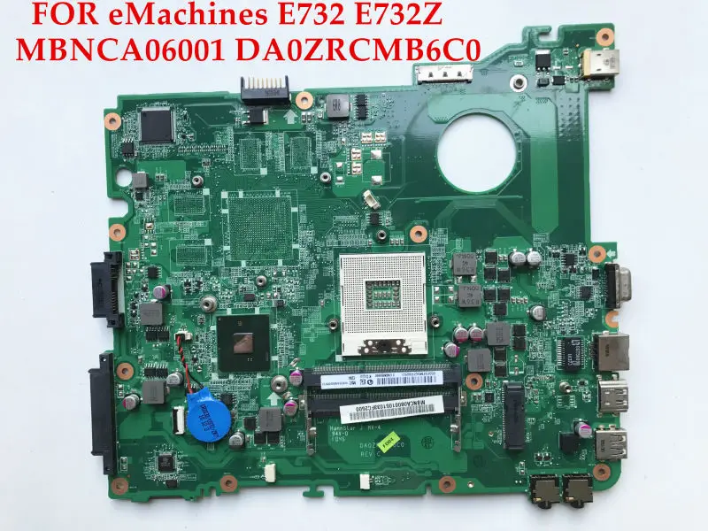 Высококачественная материнская плата для ноутбука ematines E732 E732Z MBNCA06001 DA0ZRCMB6C0 HM55 PGA989
