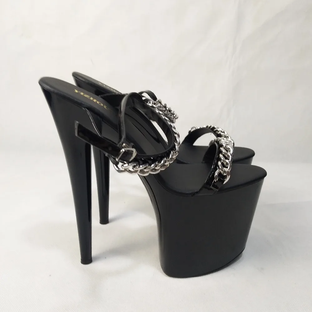 noble metal decoration Shoes black stage performance Ultra fine with waterproof 20 cm sandals | Обувь