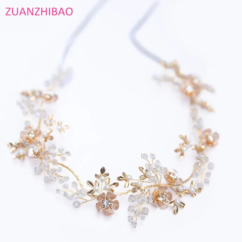 2019 жемчужина стразы хрусталь головная повязка свадебные аксессуары для волос