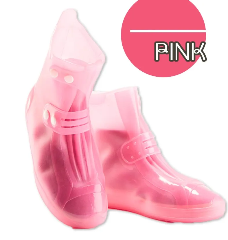 Pink Lizeruee/Водонепроницаемая защитная обувь; чехол для обуви; унисекс; с пряжкой; для дождливой обуви; с высоким берцем; нескользящие; плотные; для дождливой обуви; Чехлы; CS504 - Цвет: Pink