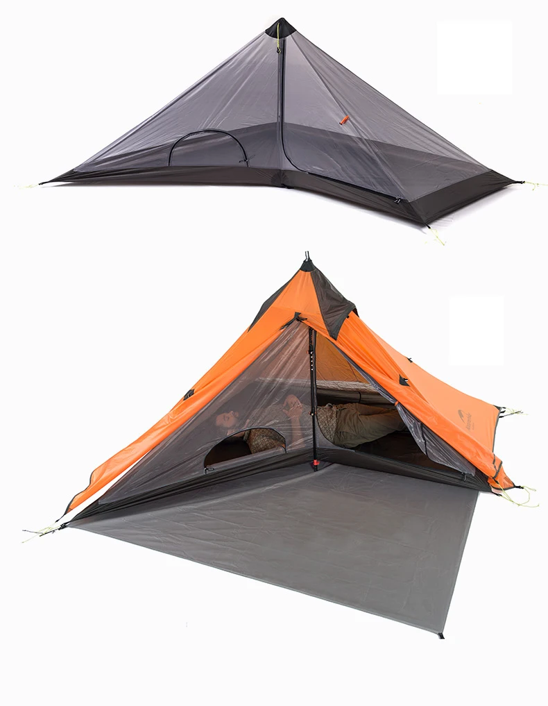 NatureHike Minaret палатка 1 человек Сверхлегкий Открытый туристические палатки 20D силиконовые тенты NH17T030-L