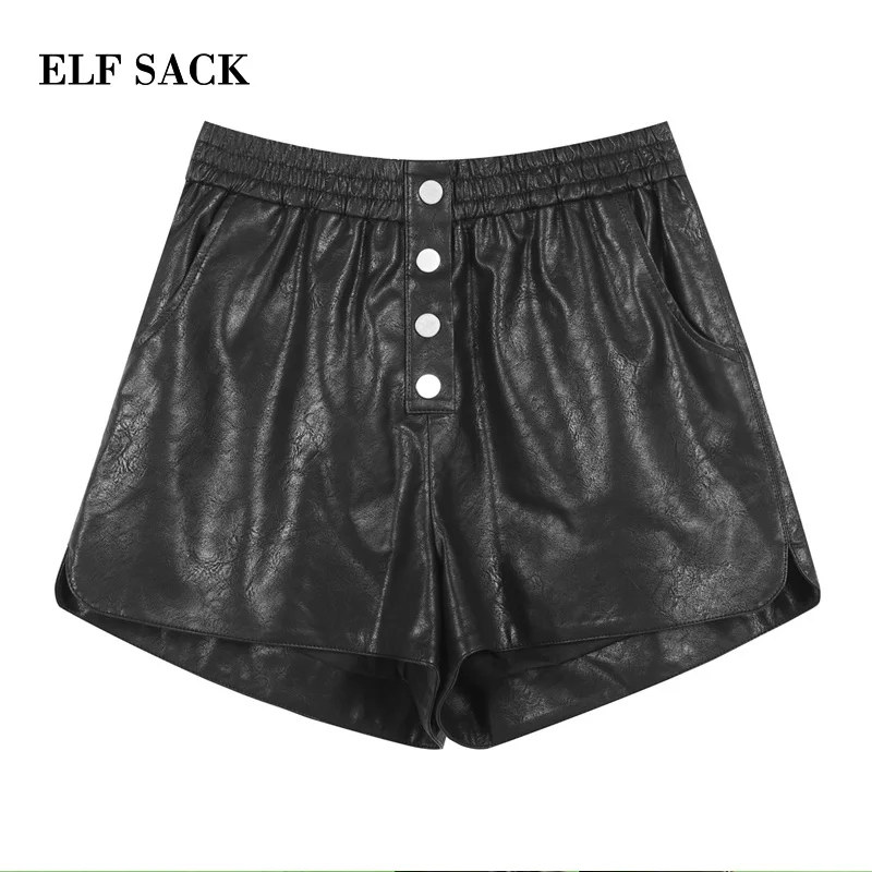ELFSACK новинка 2019 женские шорты повседневные одноцветные средней длины из