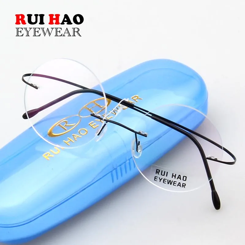 

Super Light Rimless Eyeglasses Frame Unisex Eyeglasses Optical Glasses Frames Round Rimless Spectacle Frame