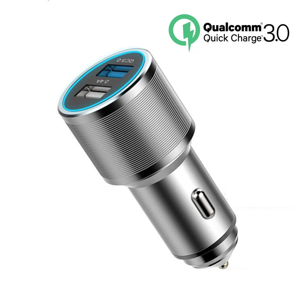 Автомобильное зарядное устройство USB Quick Charge 3 0 мобильный телефон с 2 портами