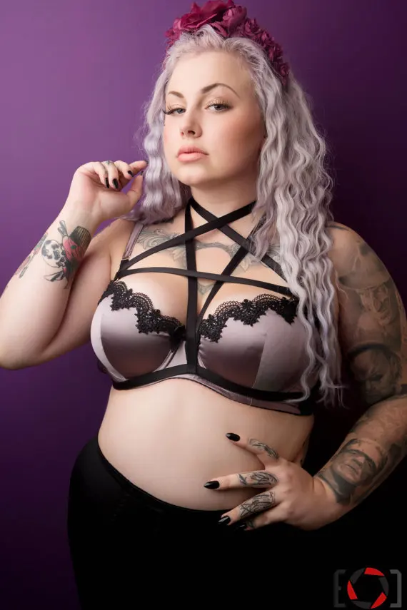 Новинка 2017 пастельный Готический пентаграмма бюст бандаж бюстгальтер