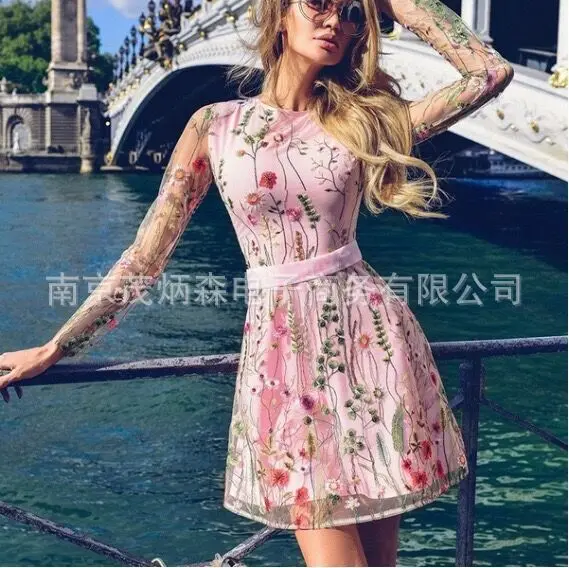 Женское короткое пляжное платье с вышивкой элегантные летние вечерние платья в