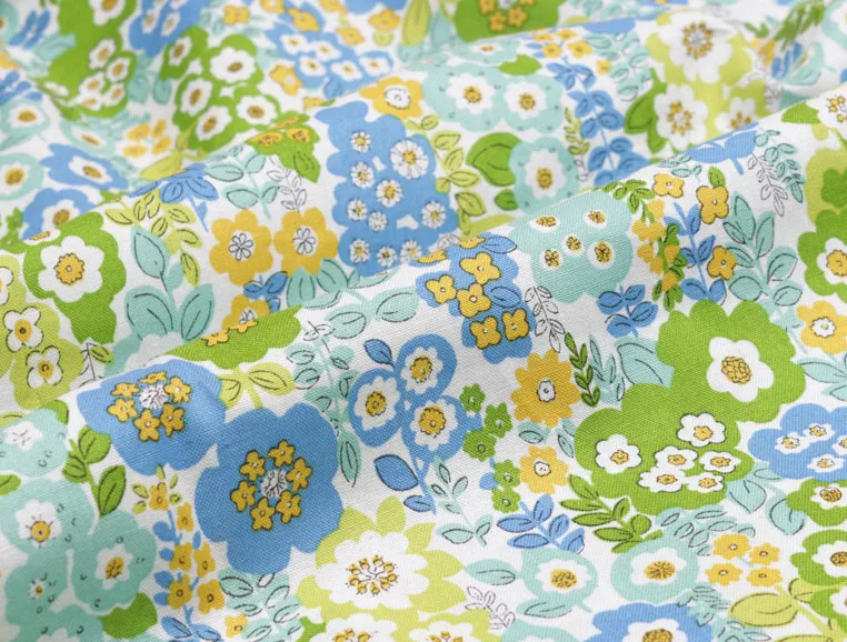 Органический хлопок ткань Цветущая с цветочным принтом 100 см * 150 100% текстиль