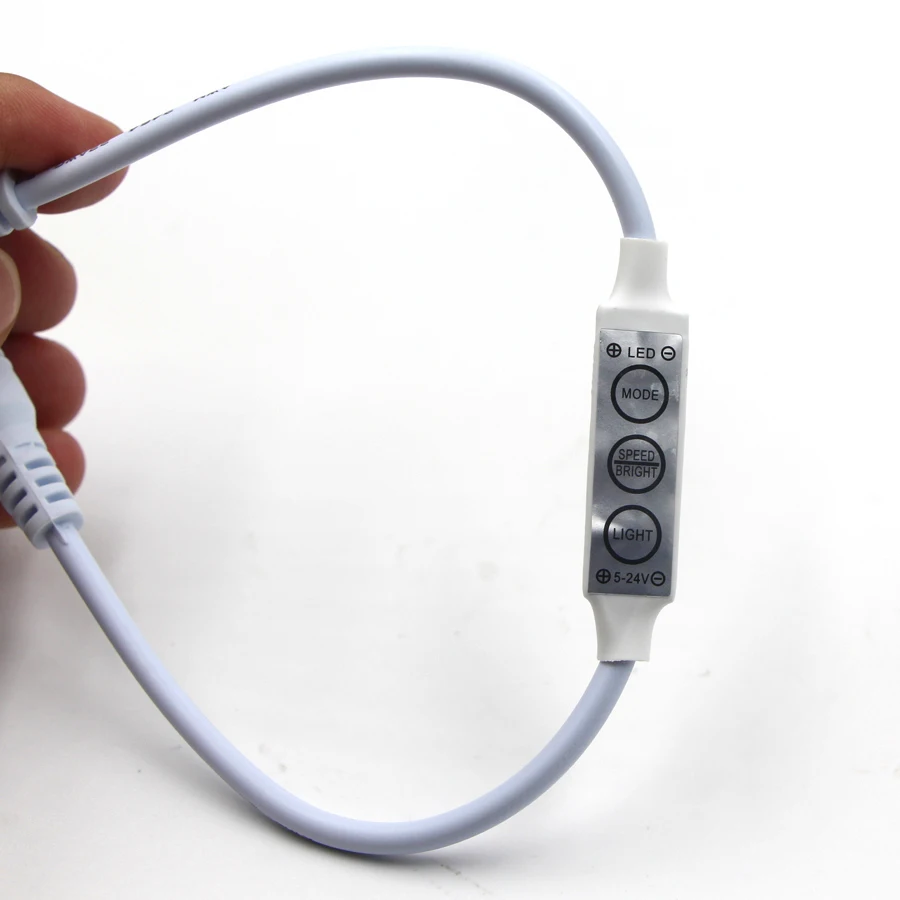 DC12V 6A mini Controller 5-24V Led Dimmer with 3Keys DC female cable for single color 5630 5050 3528 strip Lighting | Лампы и