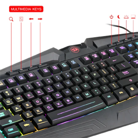 Redragon K503 игровая клавиатура RGB светодиодная подсветка с 12 выделенными