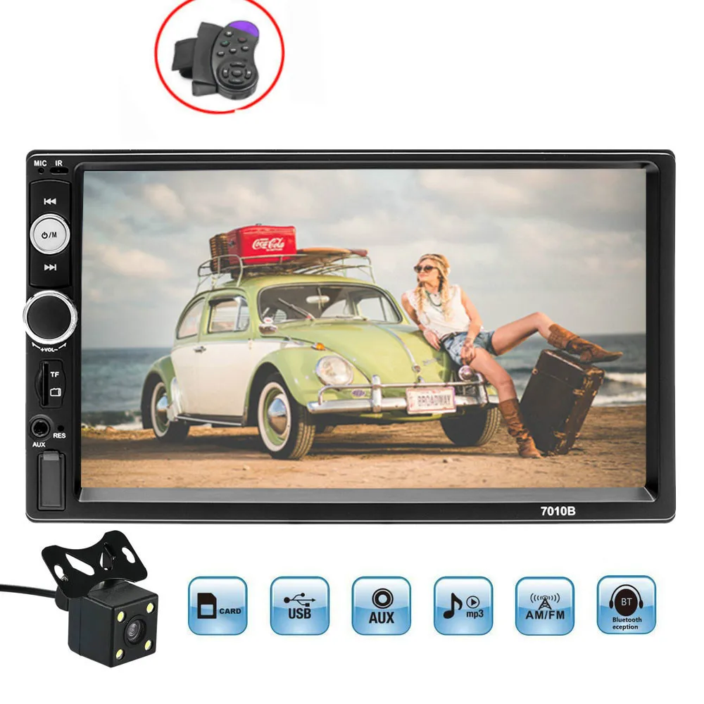 Автомобильный Радио 7 &quotHD плеер MP5 сенсорный экран Bluetooth Мультимедиа USB/AUX 2din