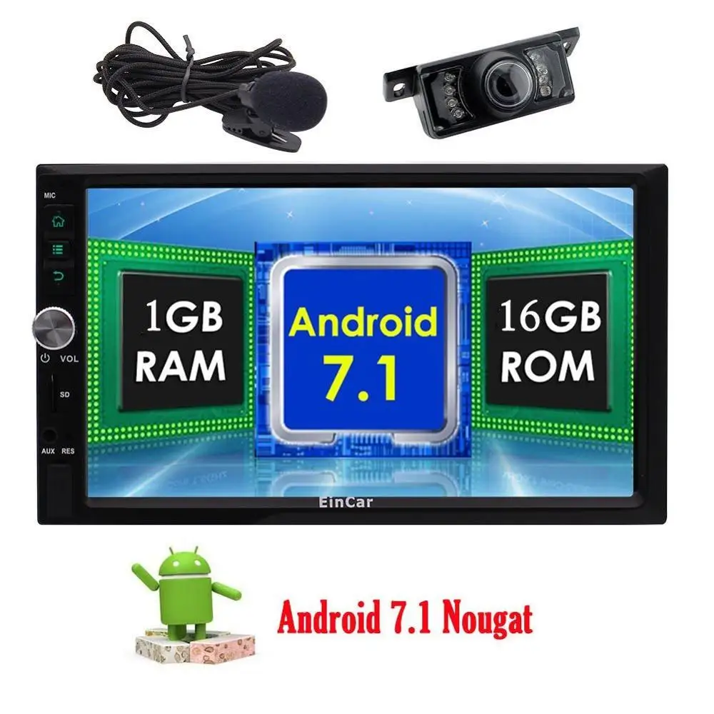 Android 7 1 Nougat 2 Din 6 ''автомобильное радио стерео в тире Авто Радио Bluetooth 1080P видео