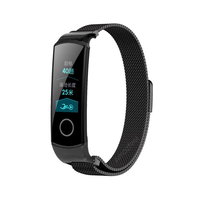 Браслет для Honor Band 4 ремешок для Honor Band 5 металлический Миланский ремешок для huawei Honor Band 4 5 браслет магнитный стальной ремешок