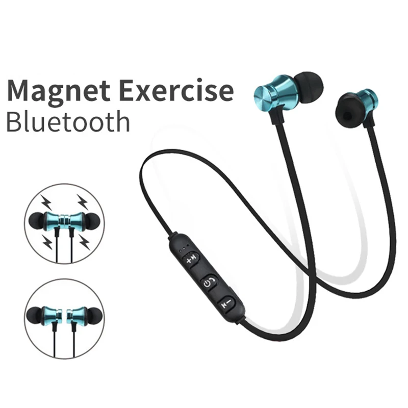 Магнитные беспроводные Bluetooth наушники XT 11 бас стерео гарнитура спортивные