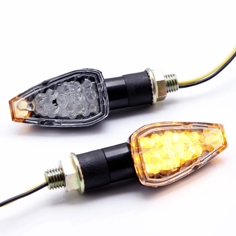 2 pieces/lot Motorcycle 14 LED 12V 2W Turn Signals Flasher Light Sport Bike Supermoto ATV Motorbike Turnning For Honda BMW |