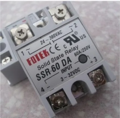 

1pcs Solid State Relay SSR-60 DA DC-AC 60A 3-32VDC/24-380VAC