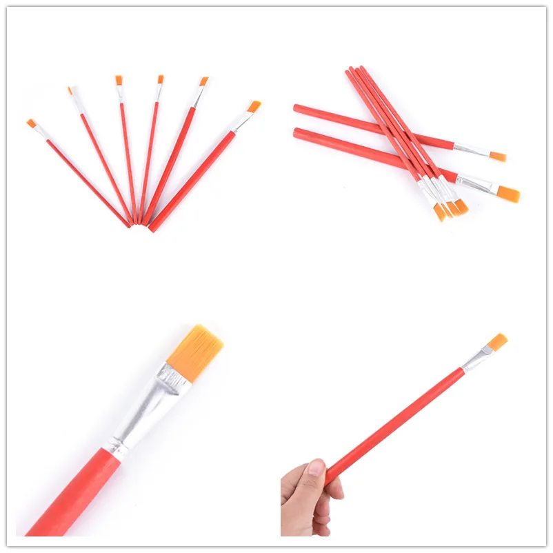 6 шт набор кистей для рисования художника нейлоновый крючок волос масляной