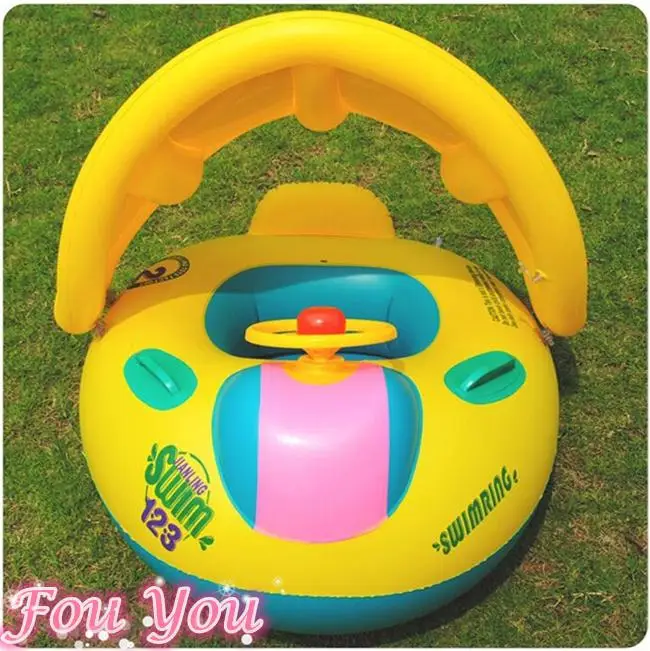 New Arrival Inflatable Toddler Baby Swim Ring Float Seat Swimming Pool with Canopy Free Shipping | Спорт и развлечения