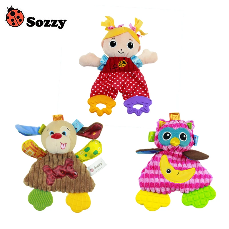 Мягкий Детский носовой платок Sozzy игрушка прорезыватель для зубов погремушка со
