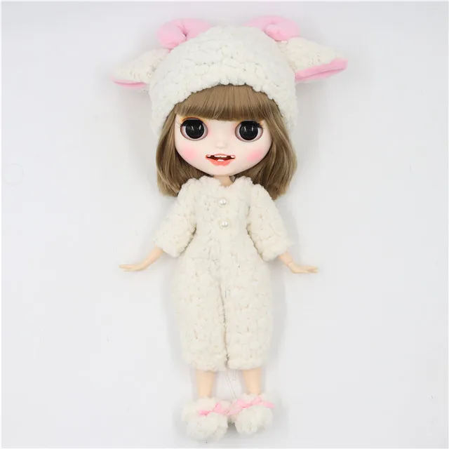 doll clothes shoes ICY factory blyth doll 1/6 bjd Заказная кукла для лица, белая кожа, новое матовое лицо с зубами 30 см - Цвет: doll clothes shoes