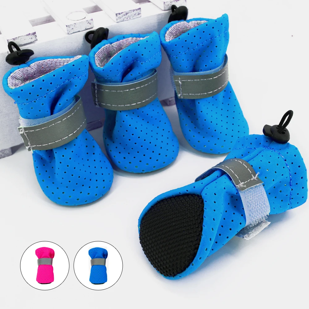 

Reflective Pet Dogs Shoes Rain Snow Waterproof Booties Socks Rubber Anti-slip Shoes For Small Dog Puppies Footwear Cachorro